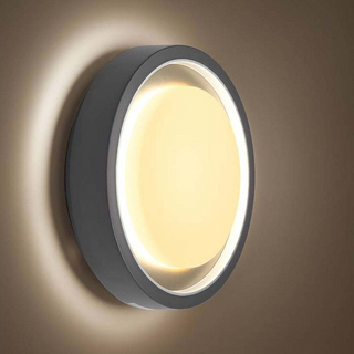 Black LED Wall Light – Minimalist Circular Ceiling Light Fixture | Warm Ambient Lighting
