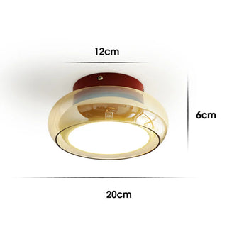 Compact acrylic ceiling lamp illuminated, vintage warm LED glow