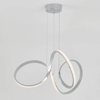 Swirl ceiling lamp chrome – Nordic modern integrated fixture