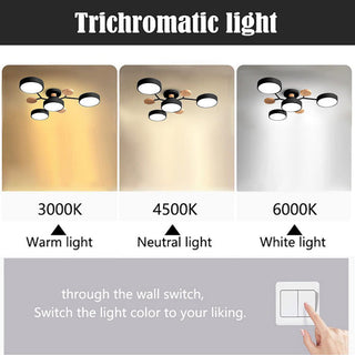LED iron acrylic semi flush ceiling chandelier interior detail