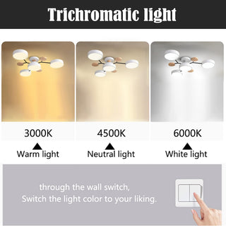 Modern acrylic iron chandelier – LED semi-flush ceiling fixture