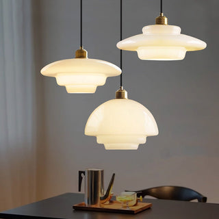 Suspension en verre nordique – Suspension minimaliste avec abat-jour en verre élégant