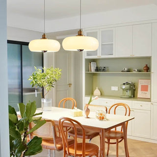 Bauhaus round glass hanging lamp for dining room