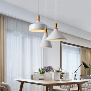 Minimalist aluminum geometric pendant — modern dining room lamp