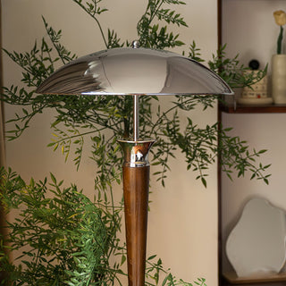 Modern chrome lamp side — LED standing warm glow