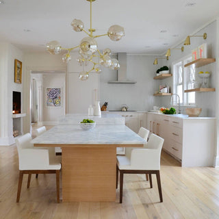 Bubble glass chandelier modern branch design interior view