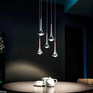 Raindrop pendant light with luxury LED glass diffuser