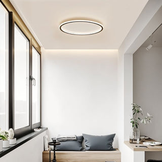 Ultra-thin ceiling fixture installed in living room, adjustable LED