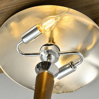 Modern chrome LED lamp ambient — standing warm glow
