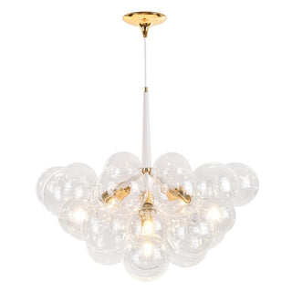 Contemporary large glass bubble chandelier warm ceiling lamp
