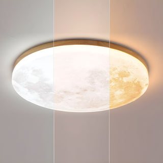 Plafonnier LED Lune - Luminaire Moderne Rond avec Éclairage Doux