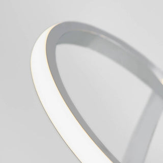 Modern Nordic swirl ceiling fixture – chrome integrated LED