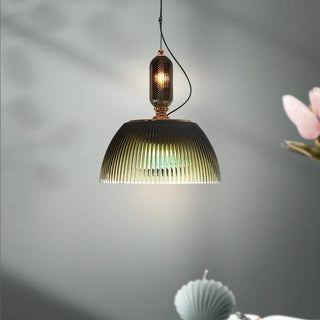 Green glass pendant lamp — retro stylish ceiling fixture