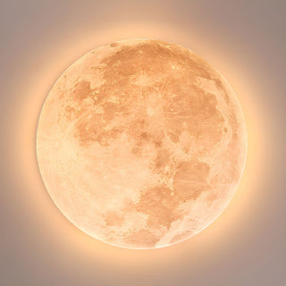 Plafonnier LED Lune - Luminaire Moderne Rond avec Éclairage Doux
