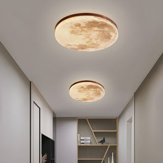 Plafonnier LED Lune - Luminaire Moderne Rond avec Éclairage Doux