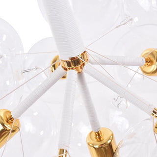 Warm ambient large glass bubble chandelier pendant fixture