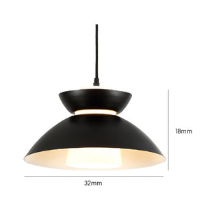 Farmhouse pendant lamp from below — dimmable metal ceiling light