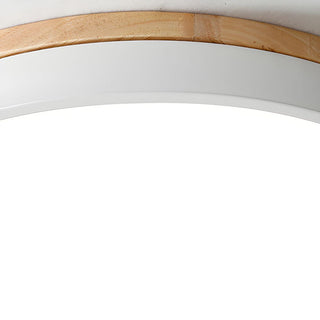 Plafonnier En Bois – Plafonnier Rond LED avec Trois Couleurs Changeantes