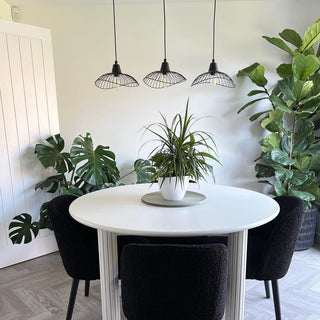 Modern black metal pendant — kitchen island ceiling fixture