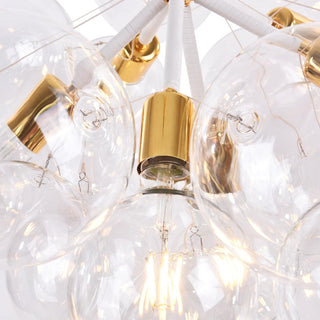 Glass bubble large chandelier warm ambient ceiling light