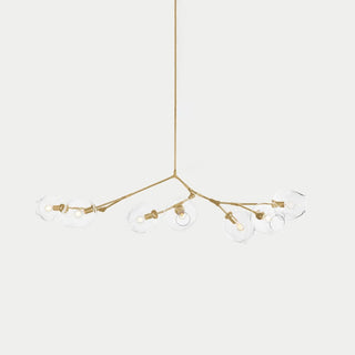 Branching glass chandelier bubble orbs modern ceiling light