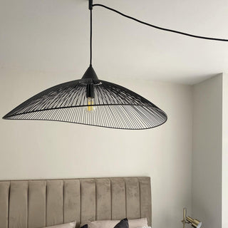 Suspension Moderne - Plafonnier Moyen en Métal Noir pour Îlot de Cuisine