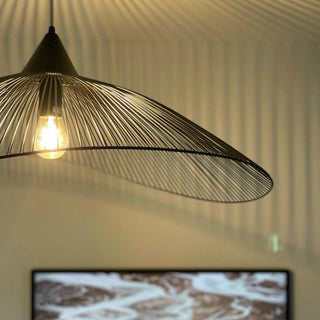 Suspension Moderne - Plafonnier Moyen en Métal Noir pour Îlot de Cuisine