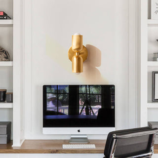 Modern copper double head wall sconce — elegant interior lamp