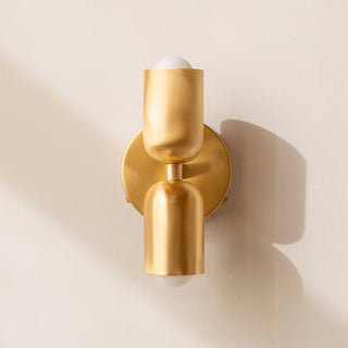 Copper two head wall lamp modern — elegant sconce fixture