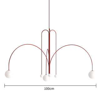 Art Deco style adjustable large glass ball chandelier ceiling