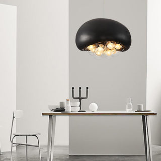 Suspension scandinave en crème - Suspension moderne avec finition ciment texturé