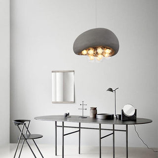 Nordic cement pendant lamp with adjustable cord