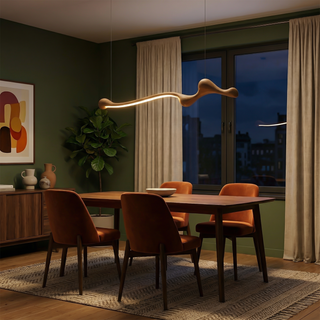 Dimmable LED Pendant Light – Ash Wood Pendant With Touch Switch & Adjustable Brightness
