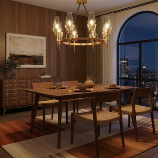 Gold Pendant Light – Modern Opal Glass Chandelier With Warm Ambient Lighting
