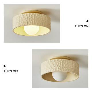 Modern French cream ceiling lamp – minimalist polystyrene