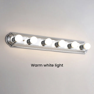 Applique murale de salle de bain en métal nordique - Luminaire argenté compatible ampoule E27