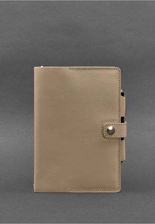 leather bound notebook a5 classic soft book design removable sections natural view