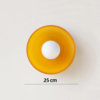 Plafonnier de cuisine moderne - Luminaire rond en verre à montage encastré pour éclairage d'îlot
