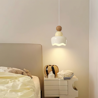 Suspension de chevet – Luminaire suspendu crème avec hauteur réglable et éclairage chaleureux