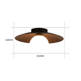 Modern bedroom ceiling lamp, natural wood warm glow design