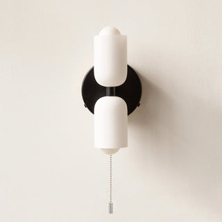 Creamy elegant indoor modern double heads wall lamp — sconce