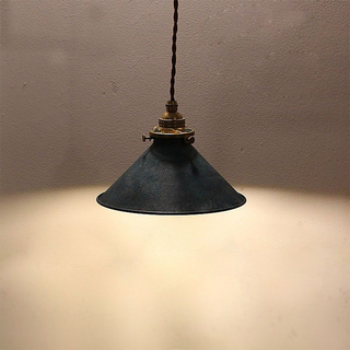 Brass oxidized pendant — industrial vintage ceiling fixture