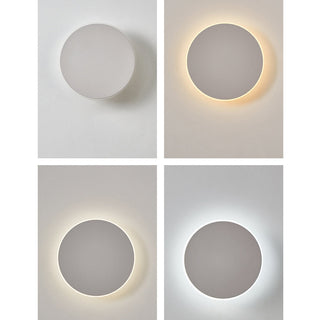 Minimalist metal round LED outdoor wall lamp — waterproof sconce