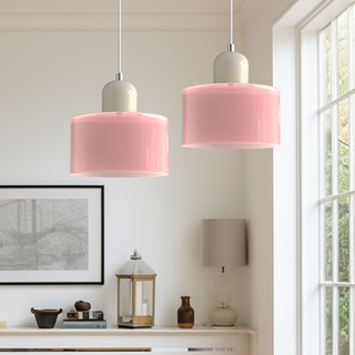 Suspension Bauhaus – Luminaire Moderne en Verre pour Îlot de Cuisine avec Culot E27