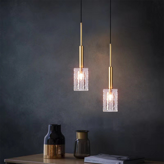 Ambient crystal pendant top view — romantic living fixture