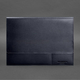 leather document folder handmade blue leather organizer magnetic closure close-up