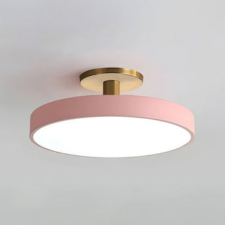 Acrylic semi-flush ceiling lamp close-up, LED fixture design