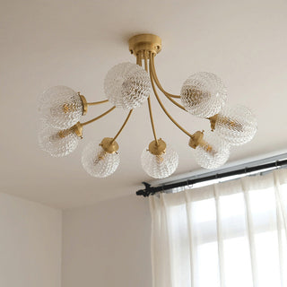 Metal circle chandelier large mid century ceiling fixture