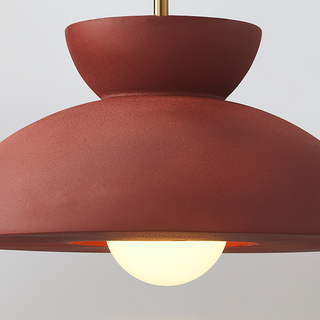 Nordic resin pendant lamp casting soft warm glow