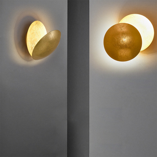 Creative rotating circle LED wall lamp ambient — modern
